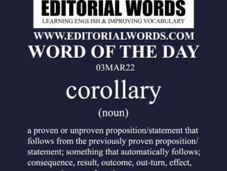 Word of the Day (corollary)-03MAR22