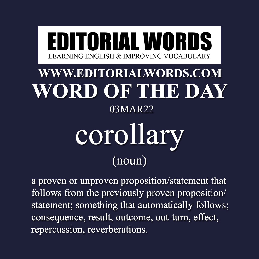 Word of the Day (corollary)-03MAR22