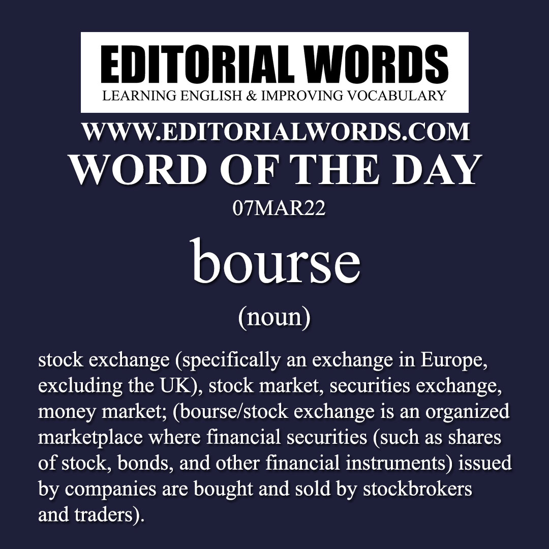 Word of the Day (bourse)-07MAR22