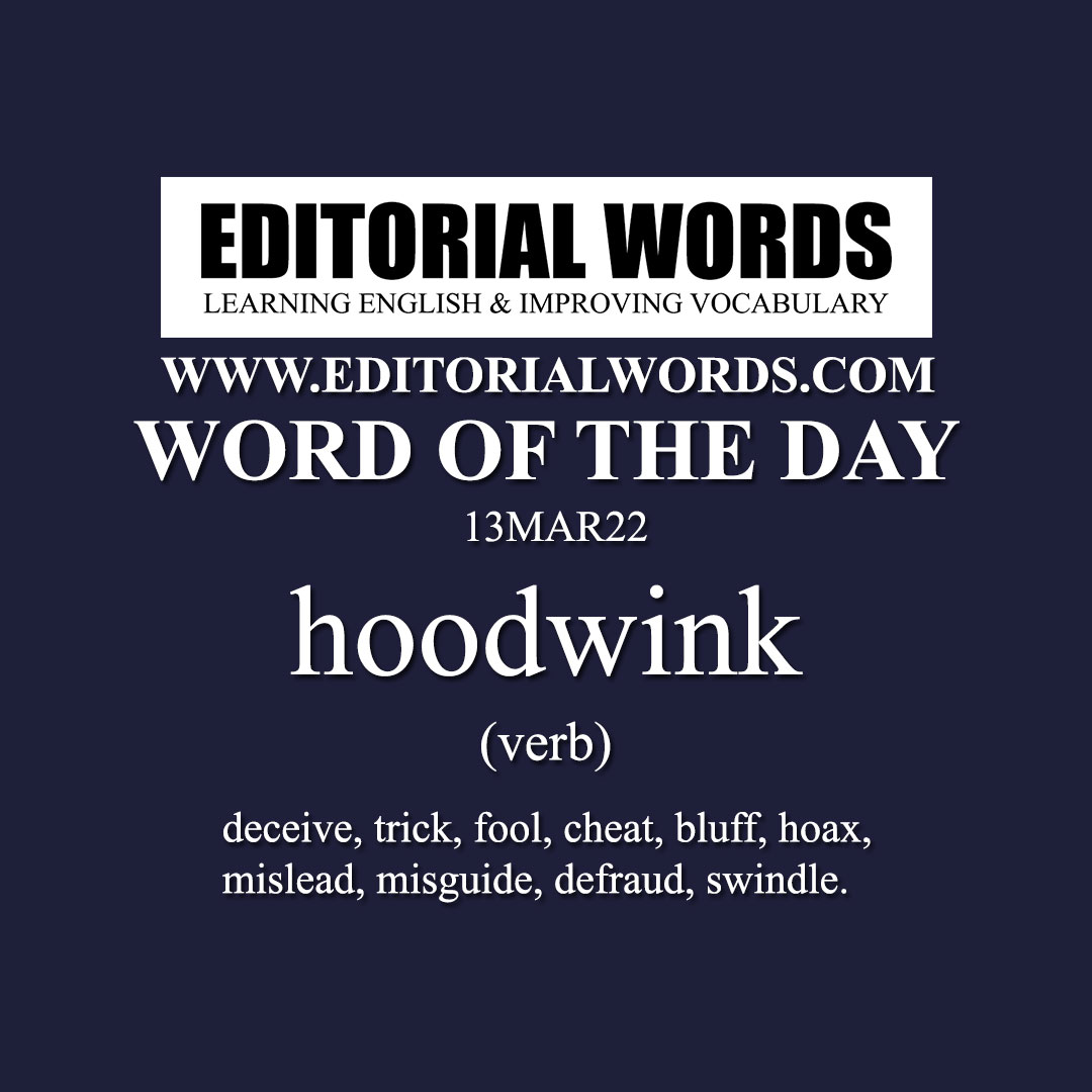 What Do The Word Hoodwink Mean