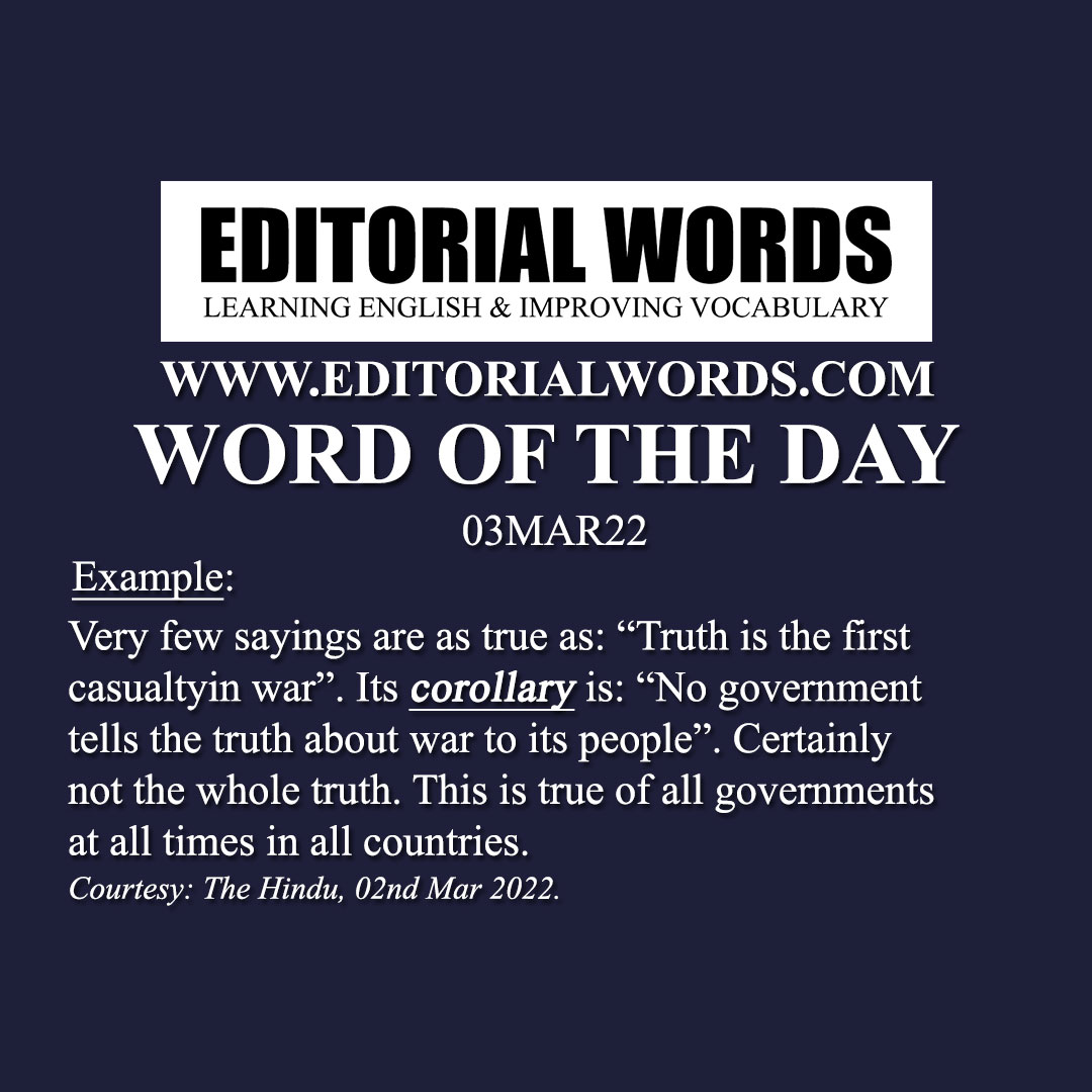 Word of the Day (corollary)-03MAR22