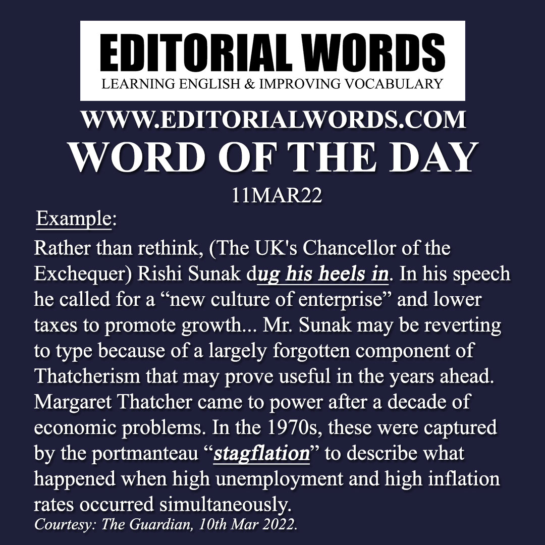 Word of the Day (stagflation)-11MAR22