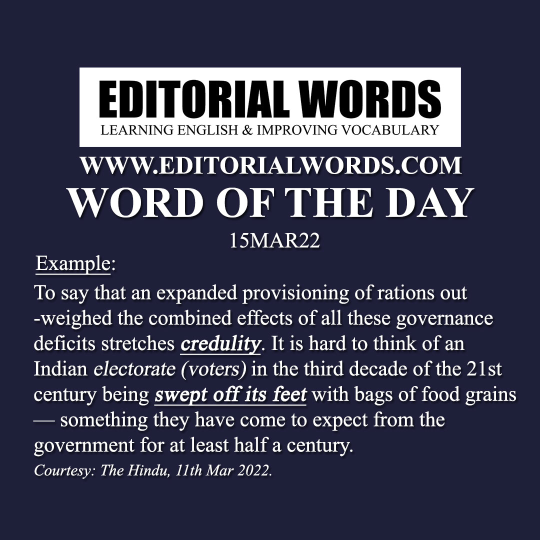 Word of the Day (credulity)-15MAR22
