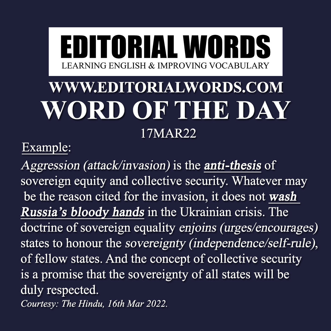 Word of the Day (antithesis)-17MAR22