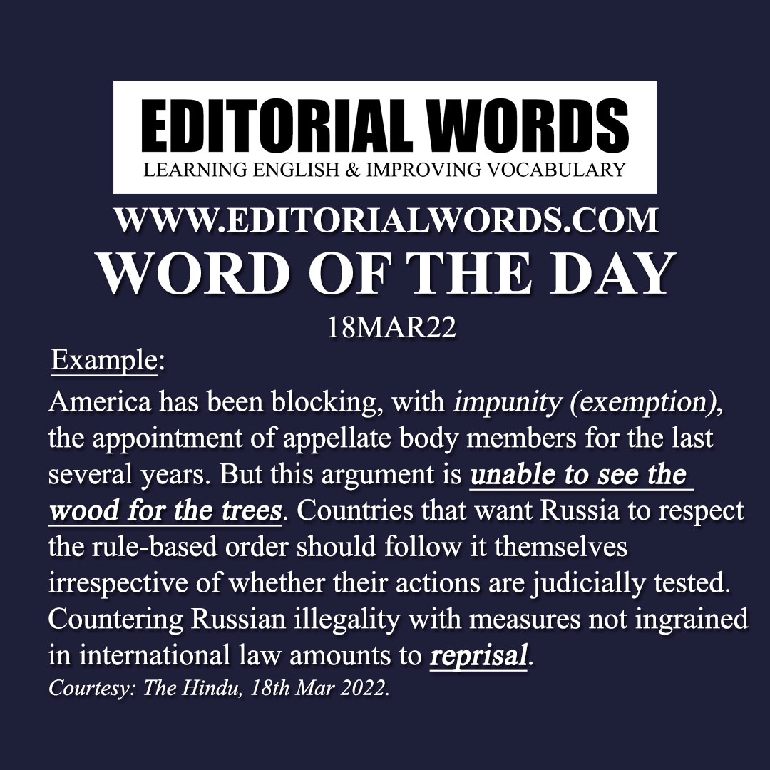 Word of the Day (reprisal)-18MAR22