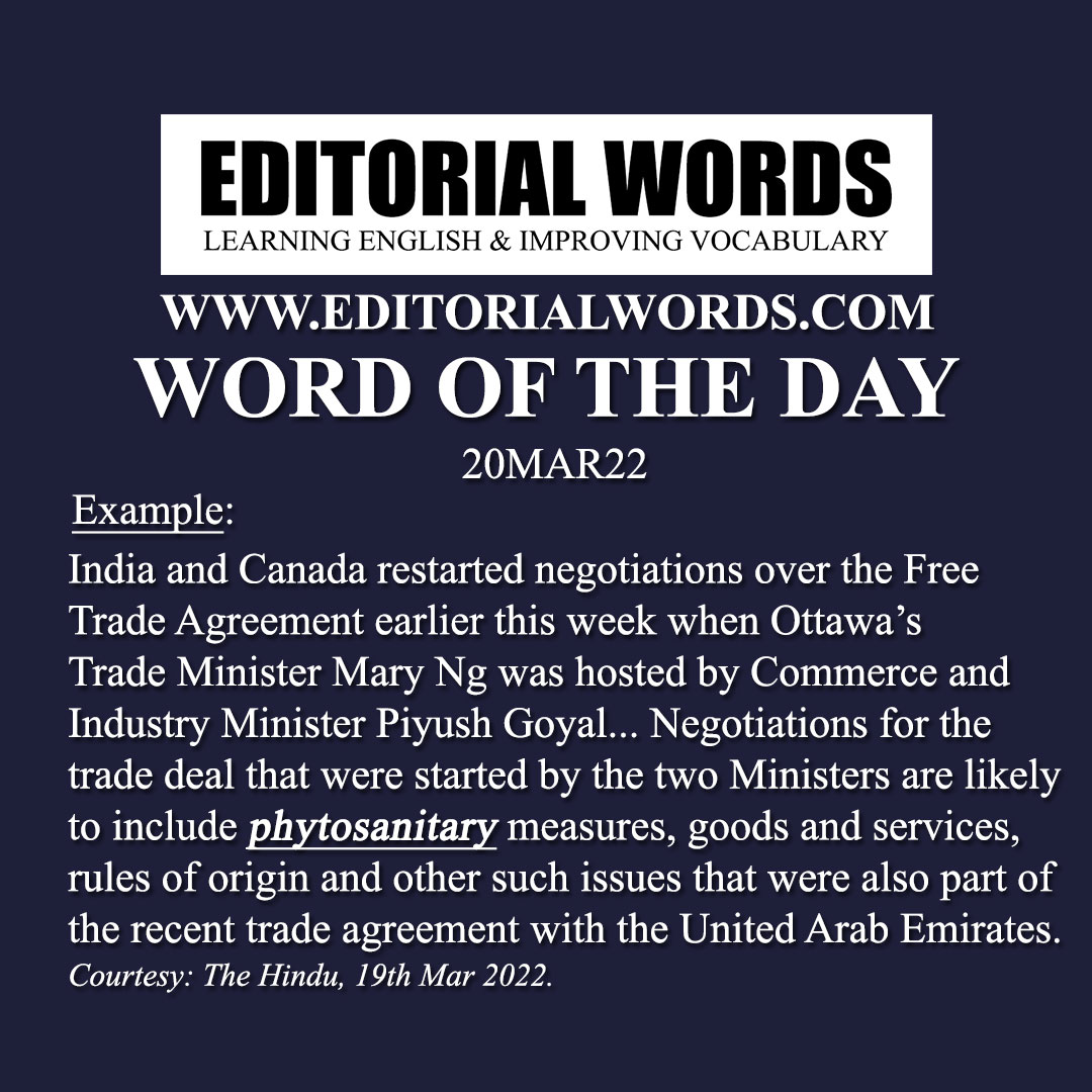 Word of the Day (phytosanitary)-20MAR22