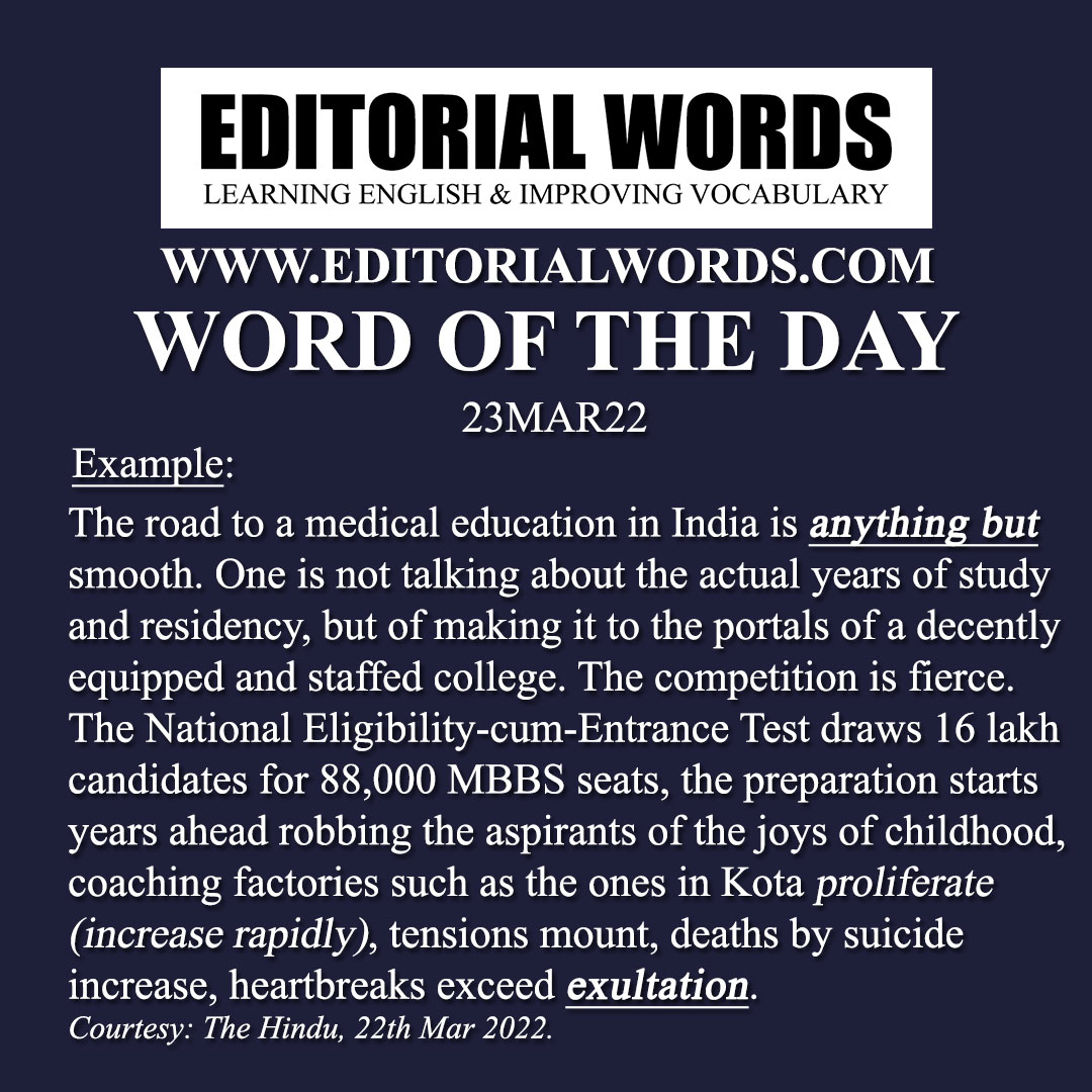 Word of the Day (exultation)-23MAR22