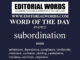 Word of the Day (subordination)-07APR22