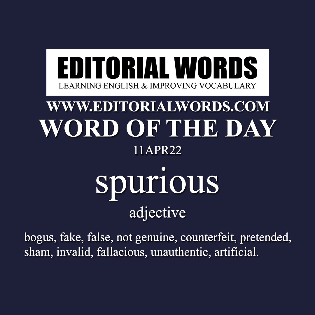 Word of the Day (spurious)-11APR22