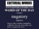 Word of the Day (nugatory)-22APR22