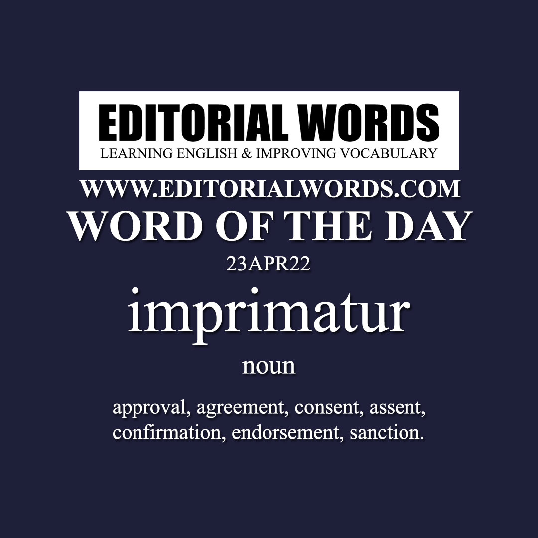 Word of the Day (imprimatur)-23APR22