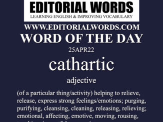 Word of the Day (cathartic)-25APR22