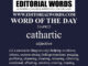 Word of the Day (cathartic)-25APR22