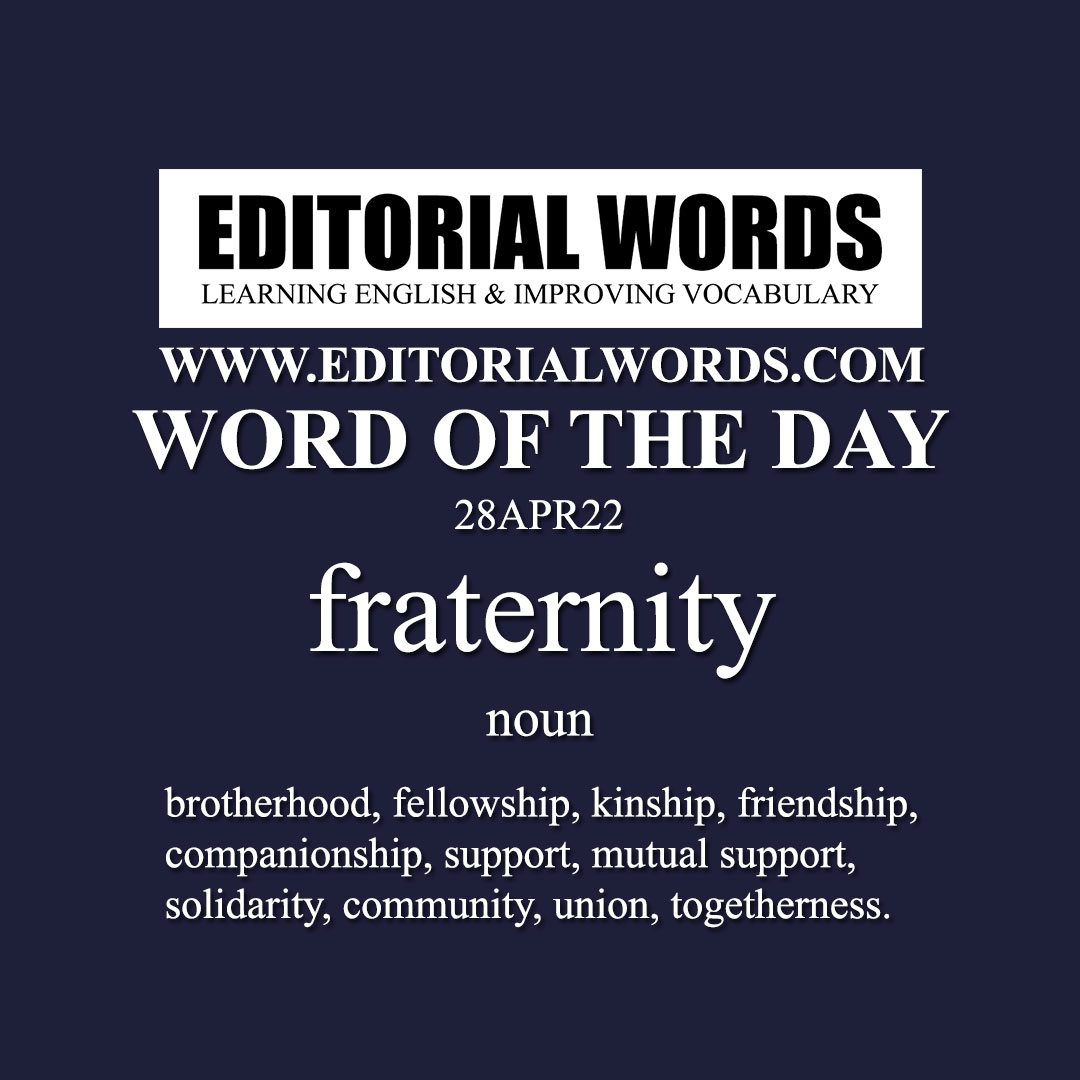 Word of the Day (fraternity)-28APR22