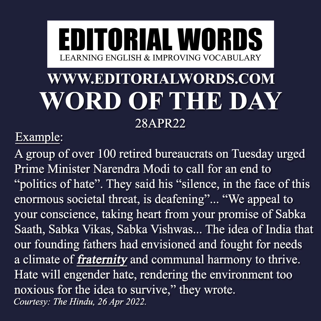 Word of the Day (fraternity)-28APR22