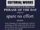 Phrase of the Day (spare no effort)-29MAY22