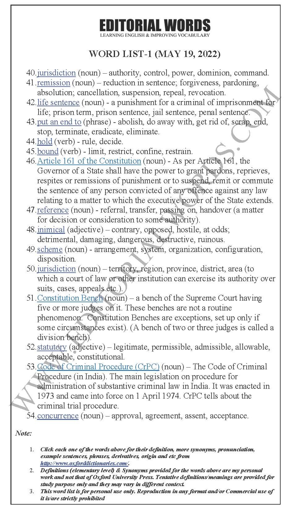 The Hindu Editorial (Law and public opinion) – May 19, 2022