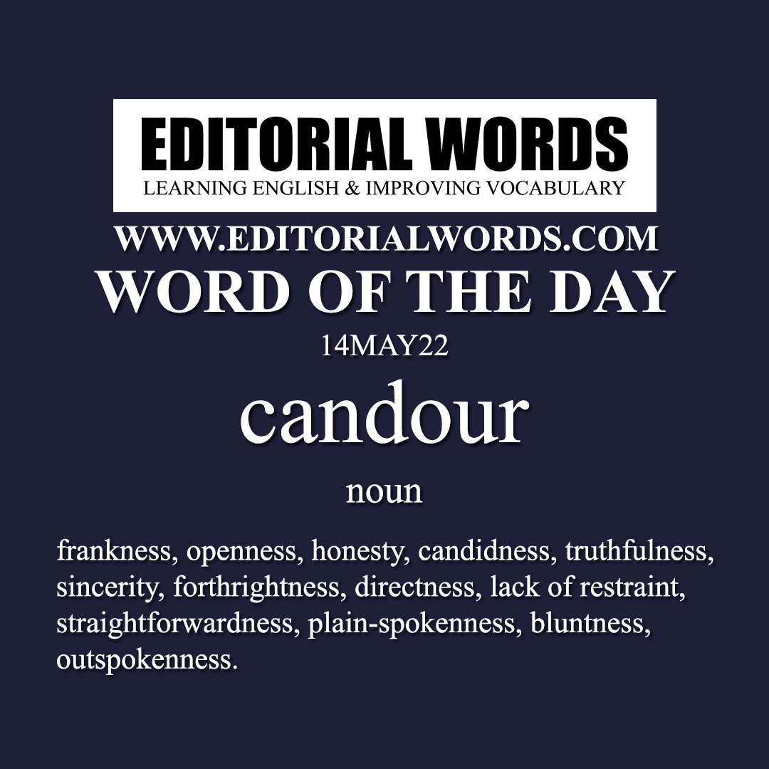 Word of the Day (candour)-14MAY22