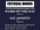 Word of the Day (sui generis)-22MAY22