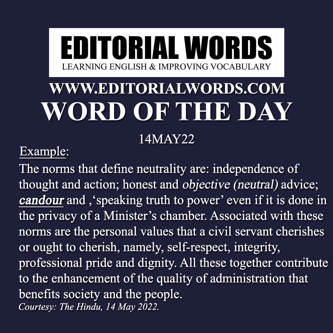 Word of the Day (candour)-14MAY22