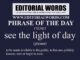 Phrase of the Day (see the light of day)-17JUN22