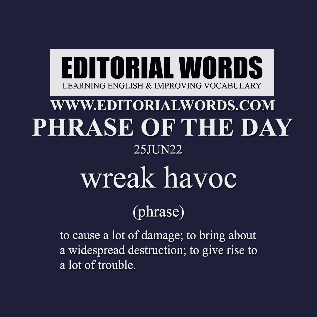 Wreak Havoc Meaning Idiom