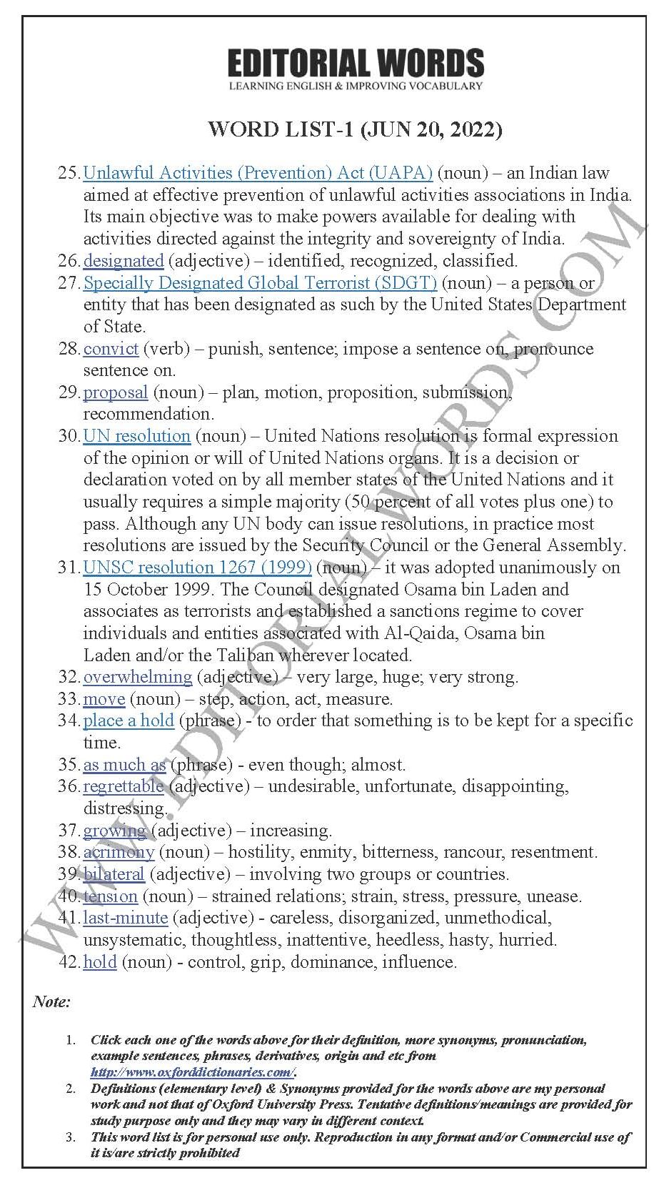 The Hindu Editorial (Designation failure) – Jun 20 2022