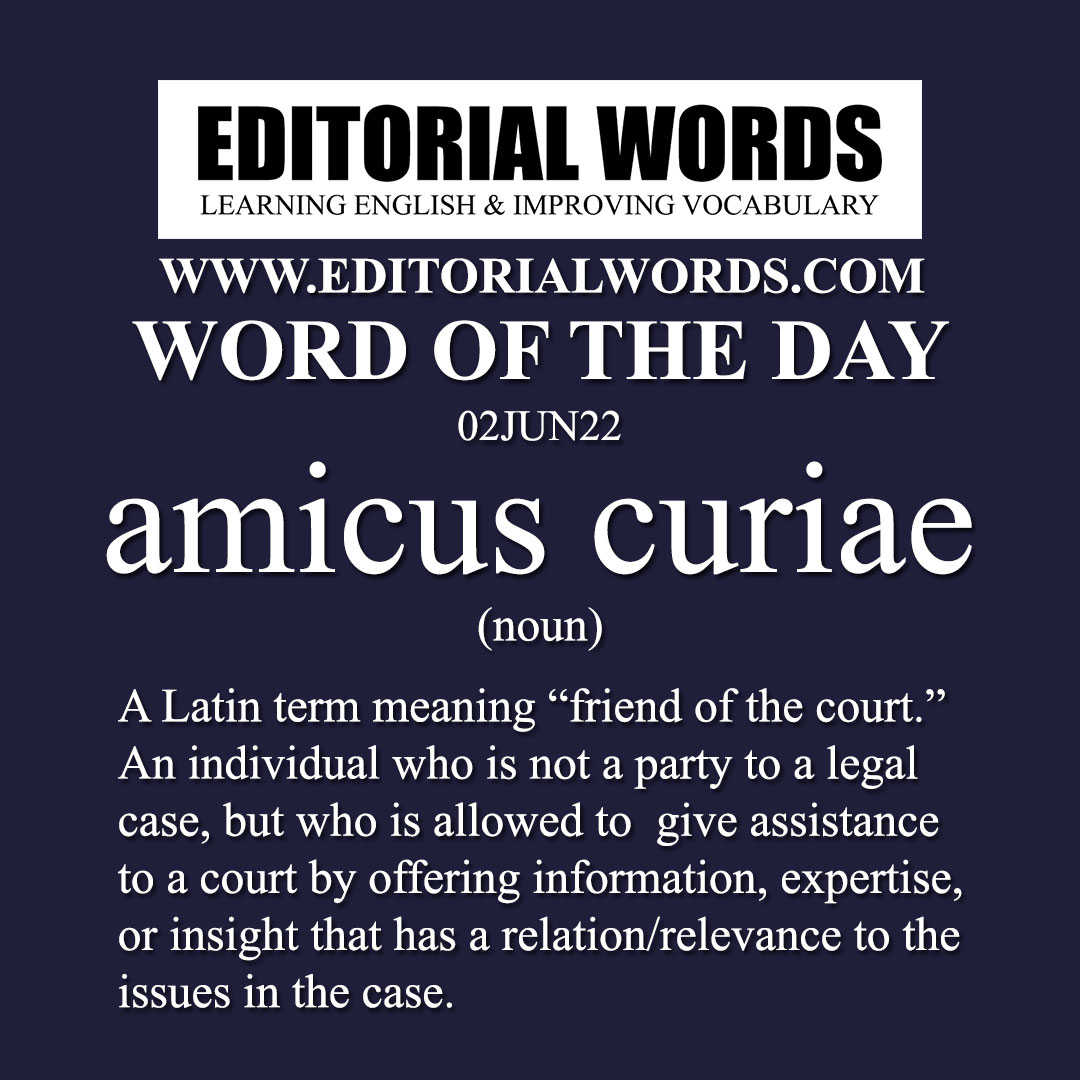 Word of the Day (amicus curiae)-02JUN22