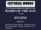 Word of the Day (arcane)-11JUN22