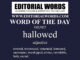 Word of the Day (hallowed)-18JUN22