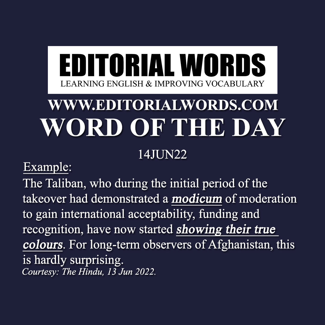 Word of the Day (modicum)-14JUN22