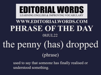 Phrase of the Day (the penny (has) dropped)-08UL22