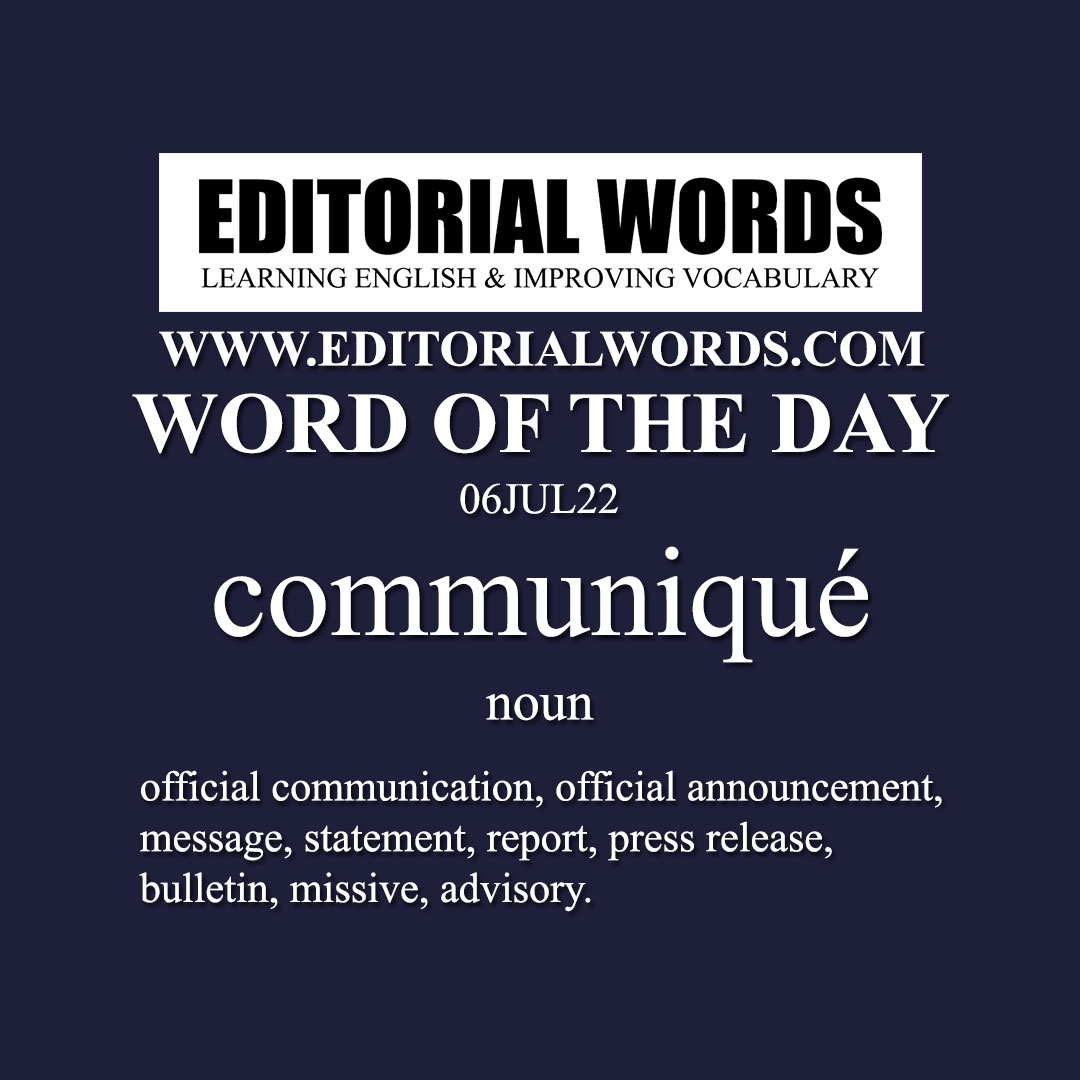 Word of the Day (communiqué)-06JUL22