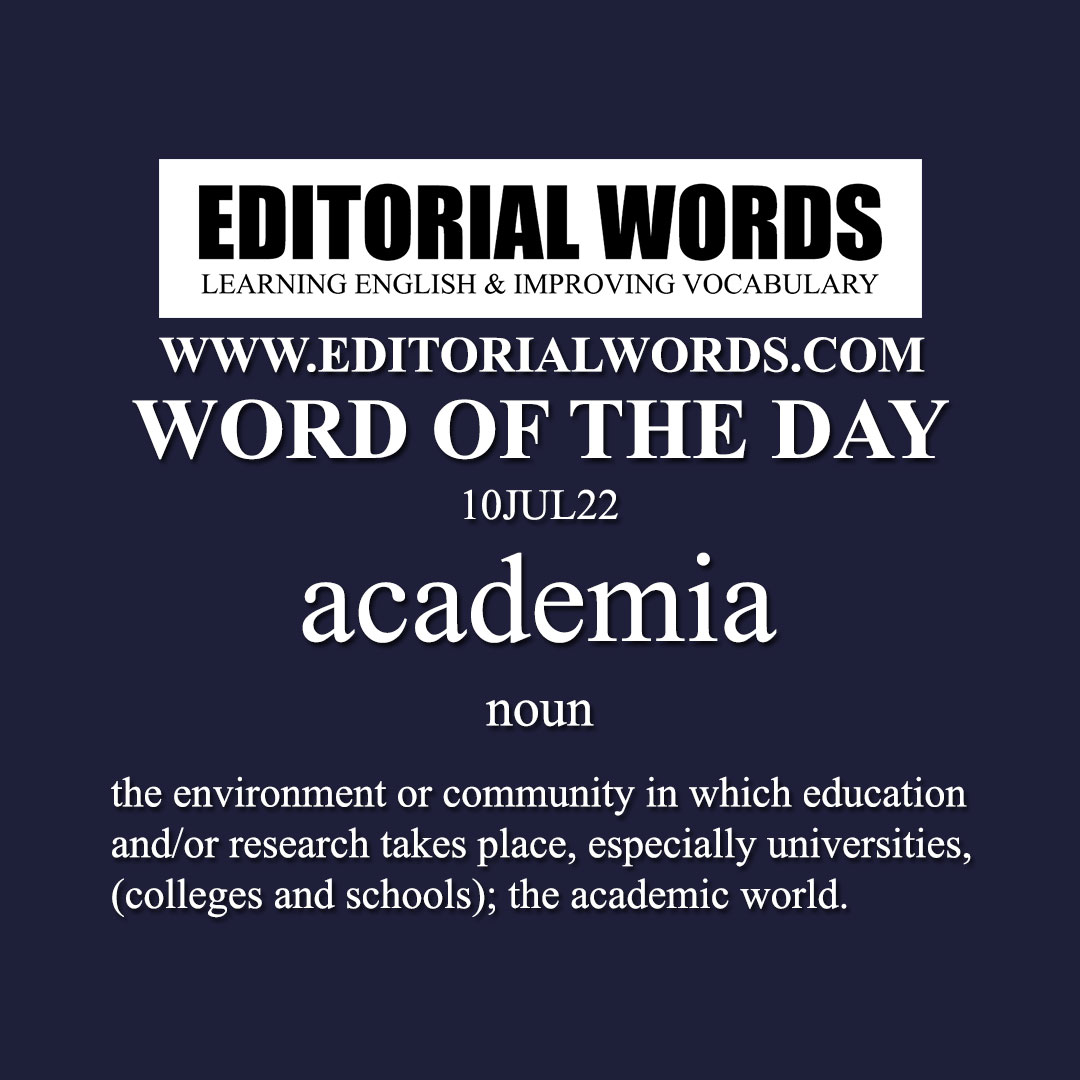 Word of the Day (academia)-10JUL22