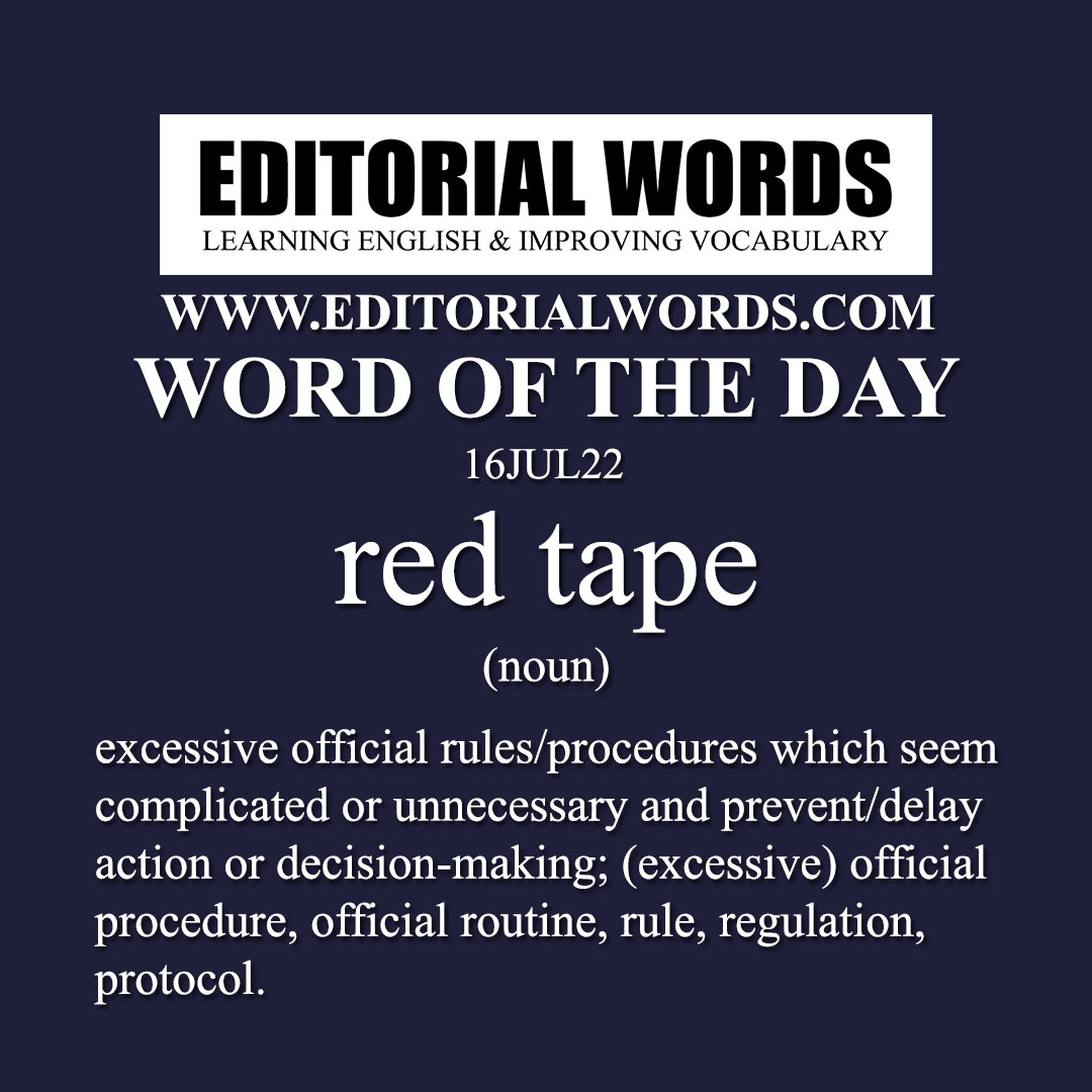 red tape, Vocabulary