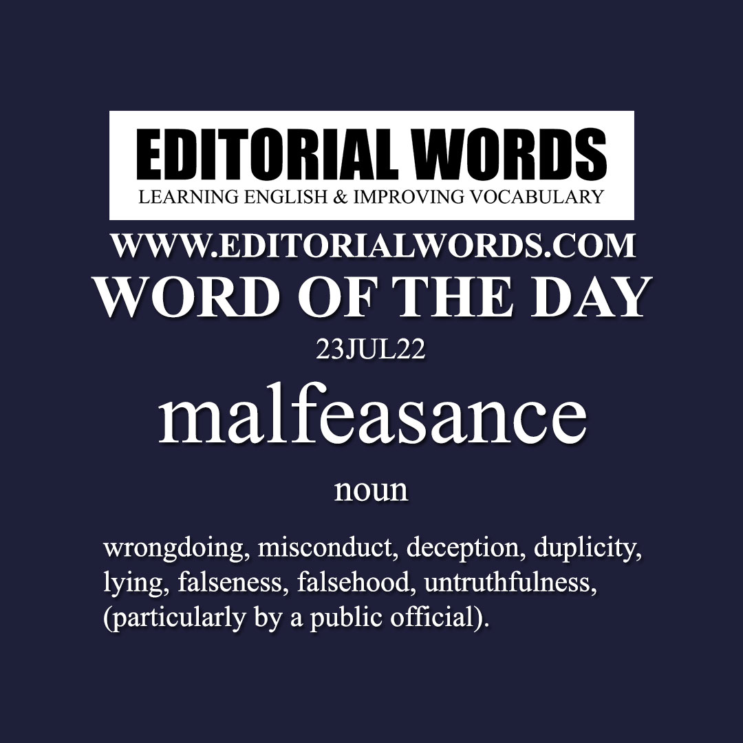 Word of the Day (malfeasance)-23JUL22