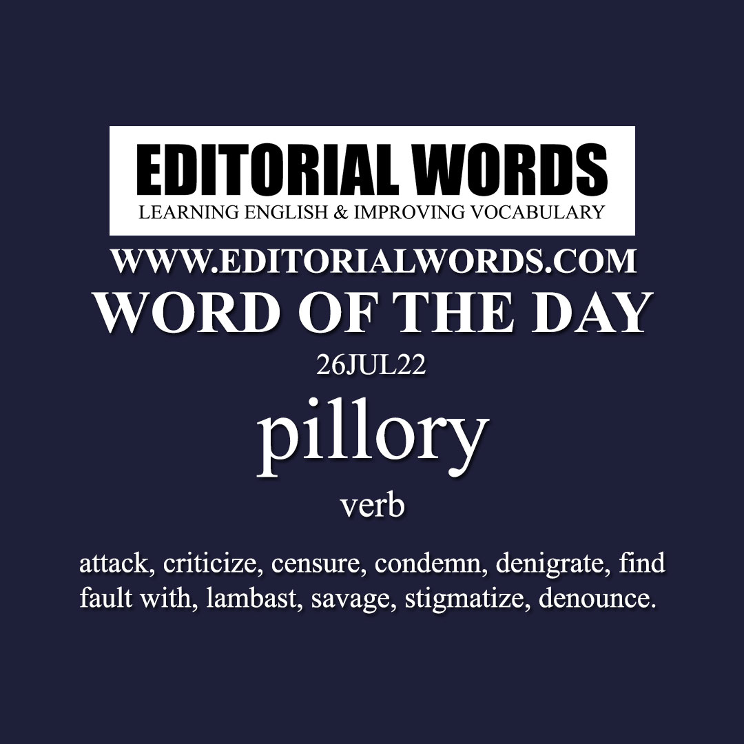 Word of the Day (pillory)-26JUL22