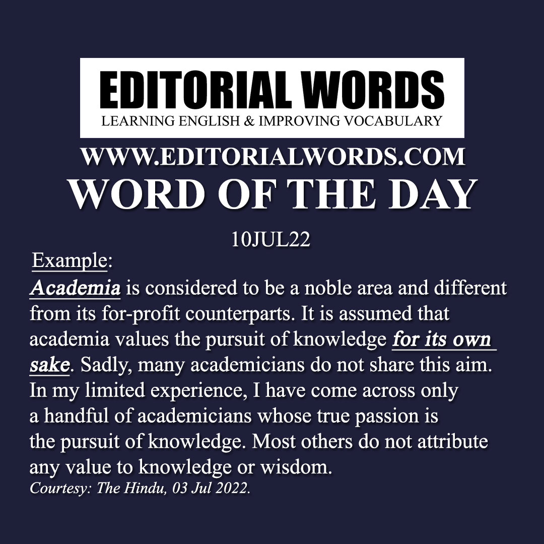 Word of the Day (academia)-10JUL22