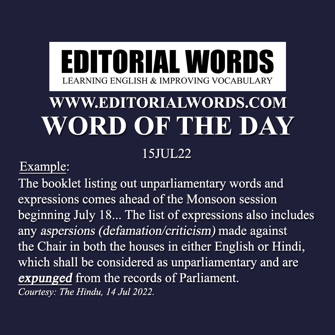 Word of the Day (expunge)-15JUL22