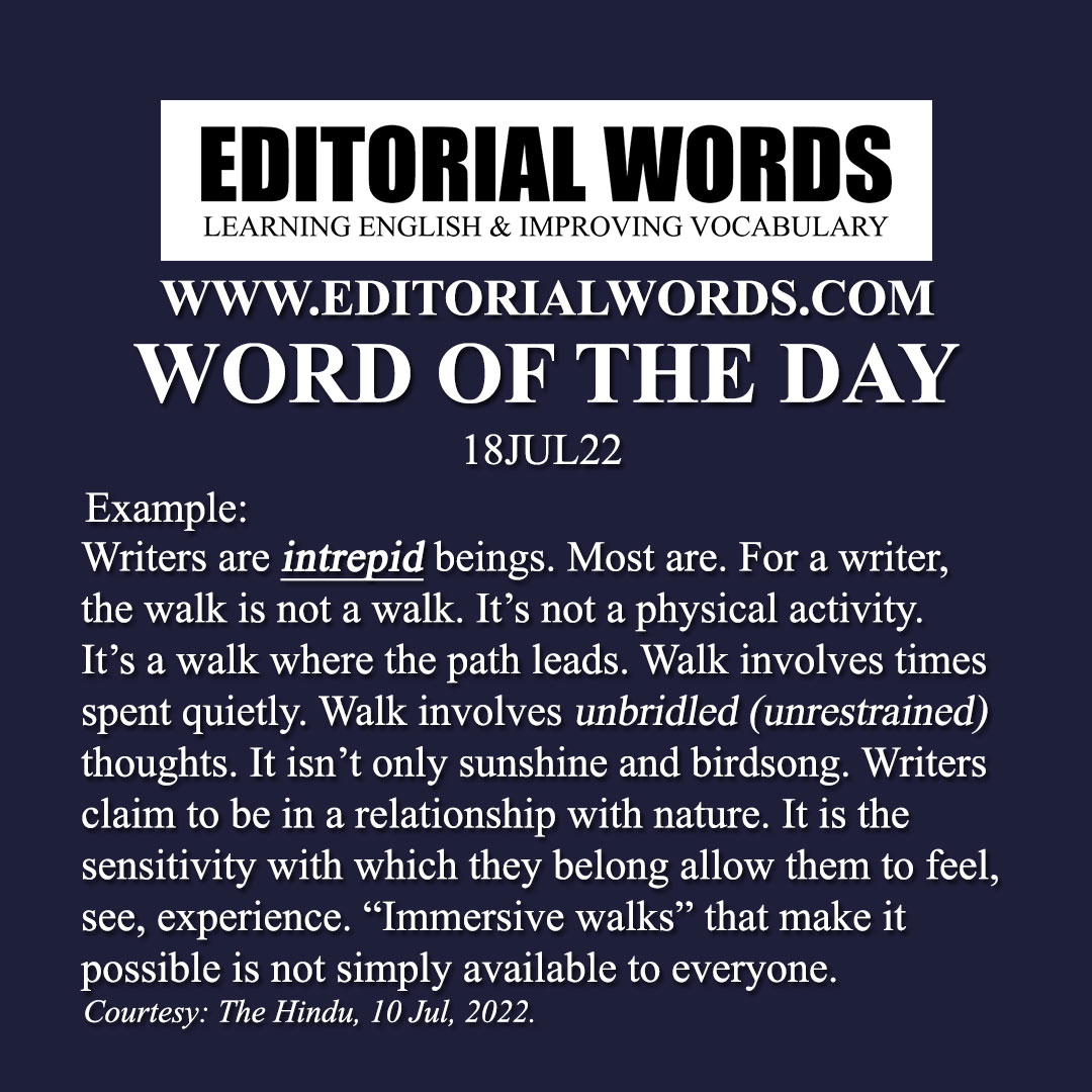 Word of the Day (intrepid)-18JUL22