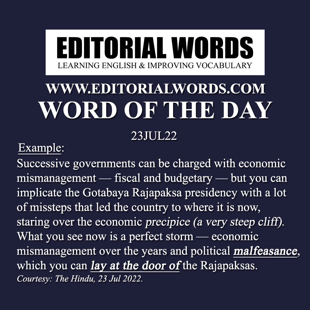 Word of the Day (malfeasance)-23JUL22