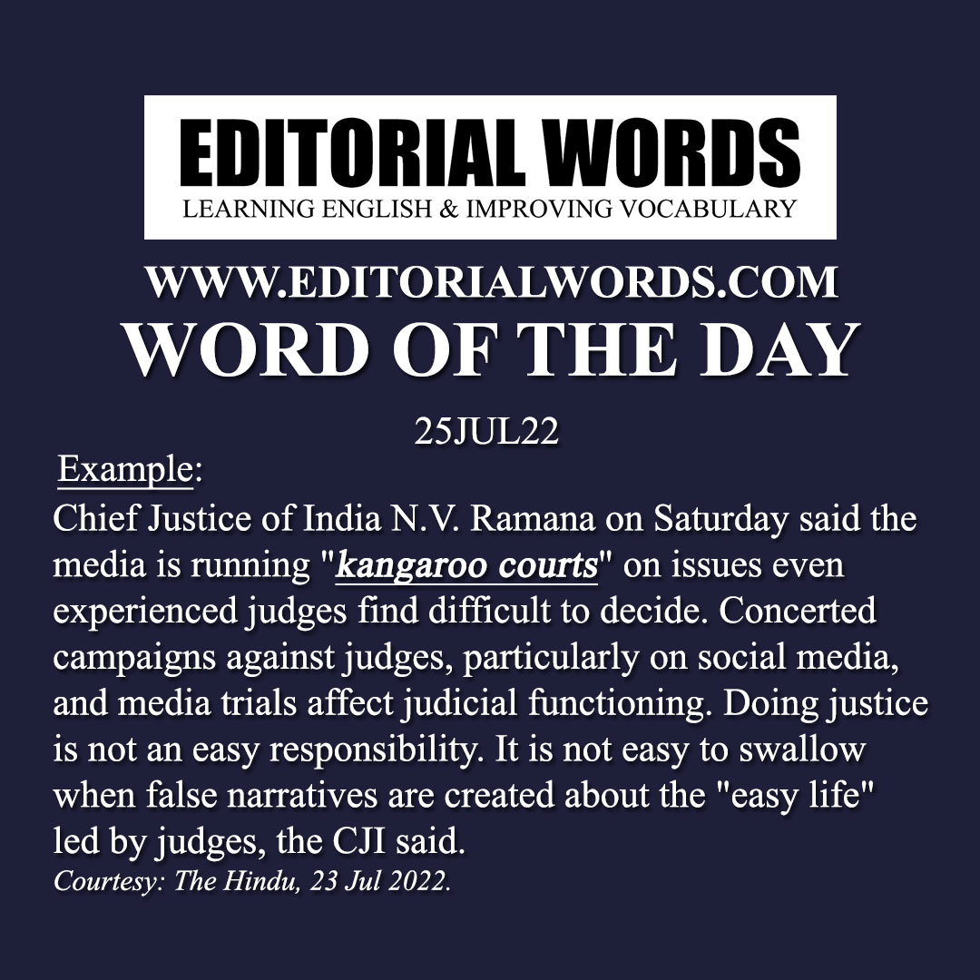 Word of the Day (kangaroo court)-25JUL22