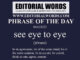 Phrase of the Day (see eye to eye)-06AUG22