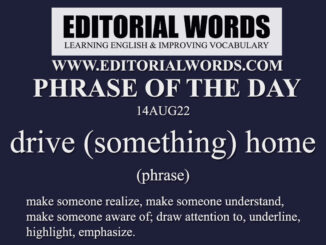 Phrase of the Day (drive (something) home)-14AUG22