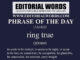 Phrase of the Day (ring true)-15AUG22