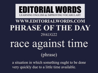 Phrase of the Day (race against time)-29AUG22