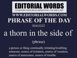 Phrase of the Day (a thorn in the side of)-30AUG22