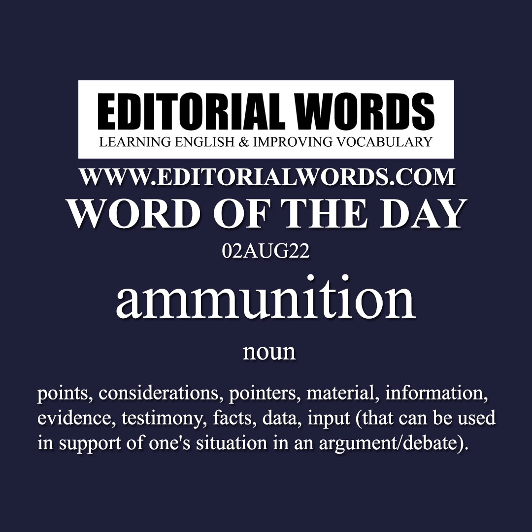 Word of the Day (ammunition)-02AUG22