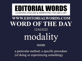 Word of the Day (modality)-12AUG22