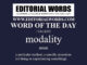 Word of the Day (modality)-12AUG22